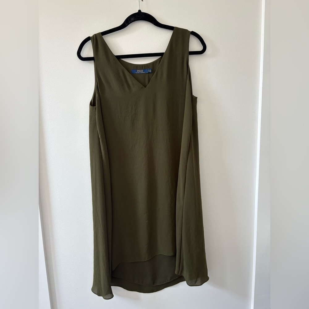 Polo, Ralph Lauren silk loose fitting dress bit shorter at the front